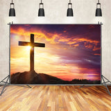 Easter Photo Backdrop Ideas Cross Hilltop Sky Backdrop BRP11-319