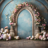 Easter Photoshoot Backdrop Egg Arch Blooming Floral Backdrop BRP11-333