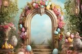 Backdrop For Easter Pastel Egg Stone Arch Backdrop BRP11-336