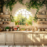 Easter Picture Backdrop Kitchen Window Floral Backdrop BRP11-343