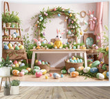 Easter Bunny Picture Backdrop Tabletop Egg Decor Backdrop BRP11-351