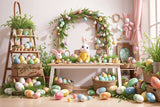 Easter Bunny Picture Backdrop Tabletop Egg Decor Backdrop BRP11-351