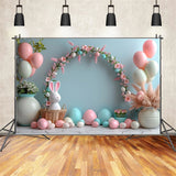 Easter Bunny Backdrop Egg Balloon Garland Backdrop BRP11-352