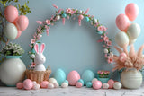 Easter Bunny Backdrop Egg Balloon Garland Backdrop BRP11-352