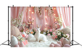 Easter Bunny Backdrops Eggs Floral Wonderland Backdrop BRP11-353