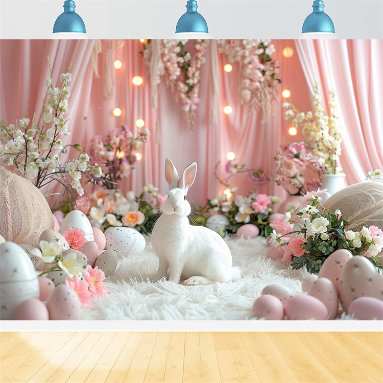 Easter Bunny Backdrops Eggs Floral Wonderland Backdrop BRP11-353