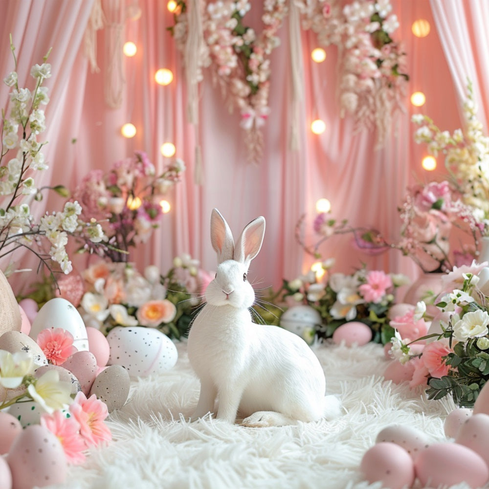 Easter Bunny Backdrops Eggs Floral Wonderland Backdrop BRP11-353