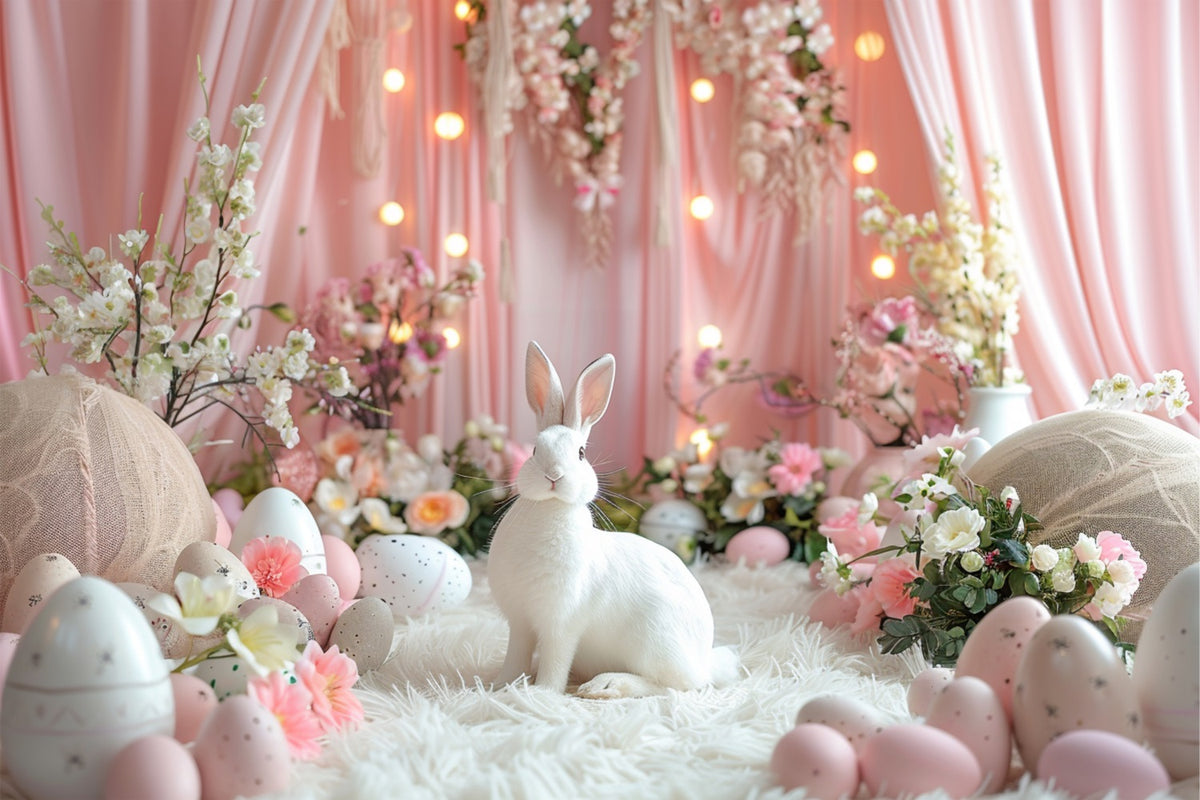 Easter Bunny Backdrops Eggs Floral Wonderland Backdrop BRP11-353