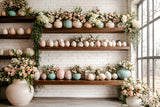 Easter Backdrop Ideas Spring Floral Shelf Eggs Backdrop BRP11-368