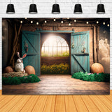 Easter Bunny Backdrop Rustic Barn Door Backdrop BRP11-374