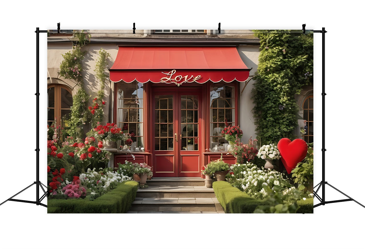 Valentine Backdrop Garden Love Shop Photography Backdrop BRP11-376