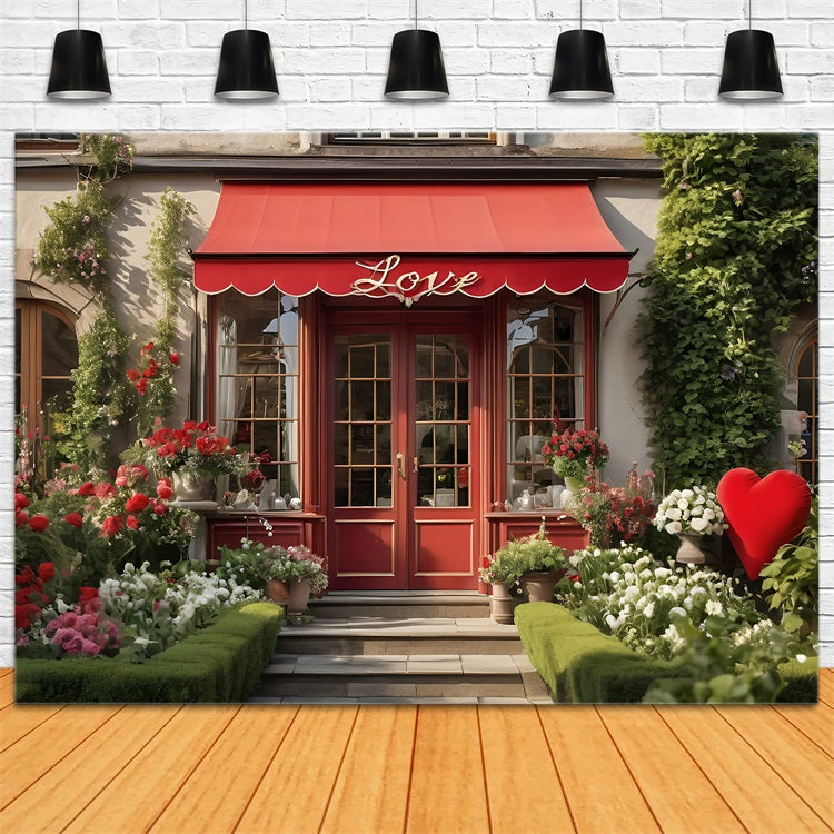 Valentine Backdrop Garden Love Shop Photography Backdrop BRP11-376