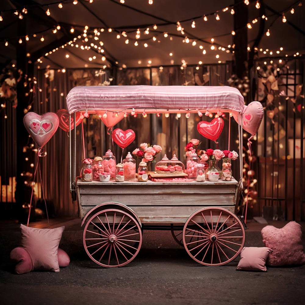 Backdrop Valentine's Day Wooden Vintage Candy Stand Backdrop BRP11-386