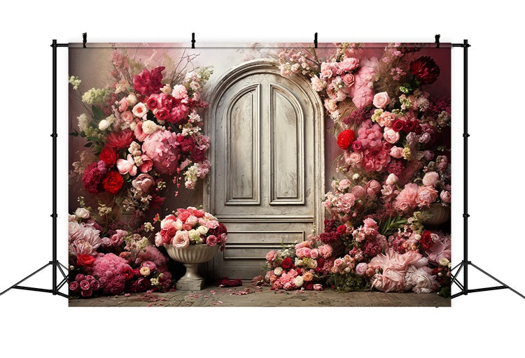 Valentine Photo Backdrops Floral Arch Roses Backdrop BRP11-435