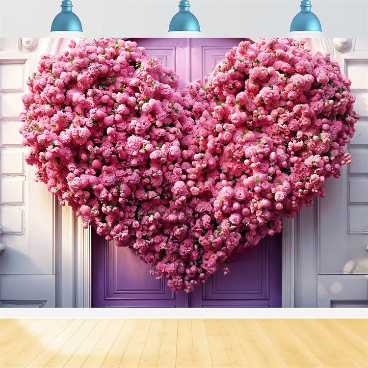 Backdrops For Valentine's Day Giant Heart Floral Backdrop BRP11-439