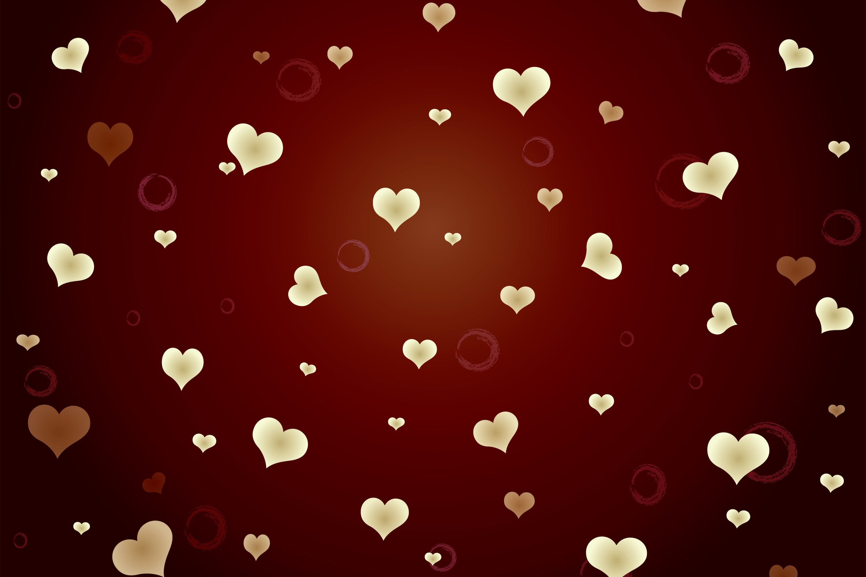 Valentine Backdrops Photography Golden Hearts Red Backdrop BRP11-450