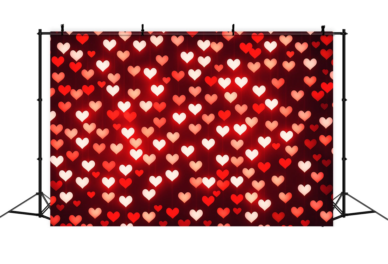 Valentine's Day Backdrop Ideas Red Hearts Romantic Backdrop BRP11-451