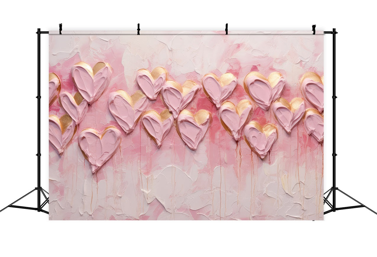 Valentines Photo Backdrop Ideas Hearts Dripping Texture Backdrop BRP11-455