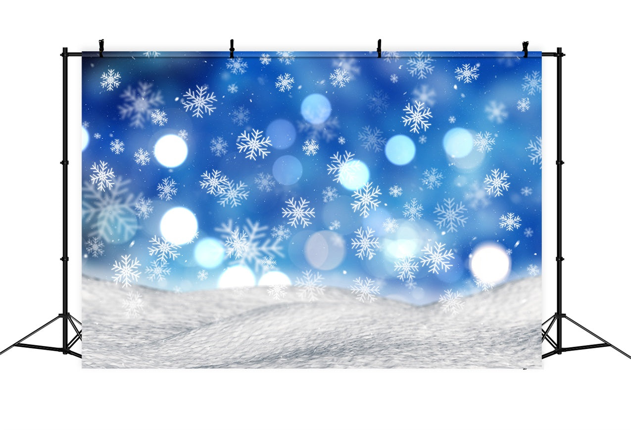 Winter Scene Backdrops Snowy Floating Snowflakes Backdrop BRP11-456