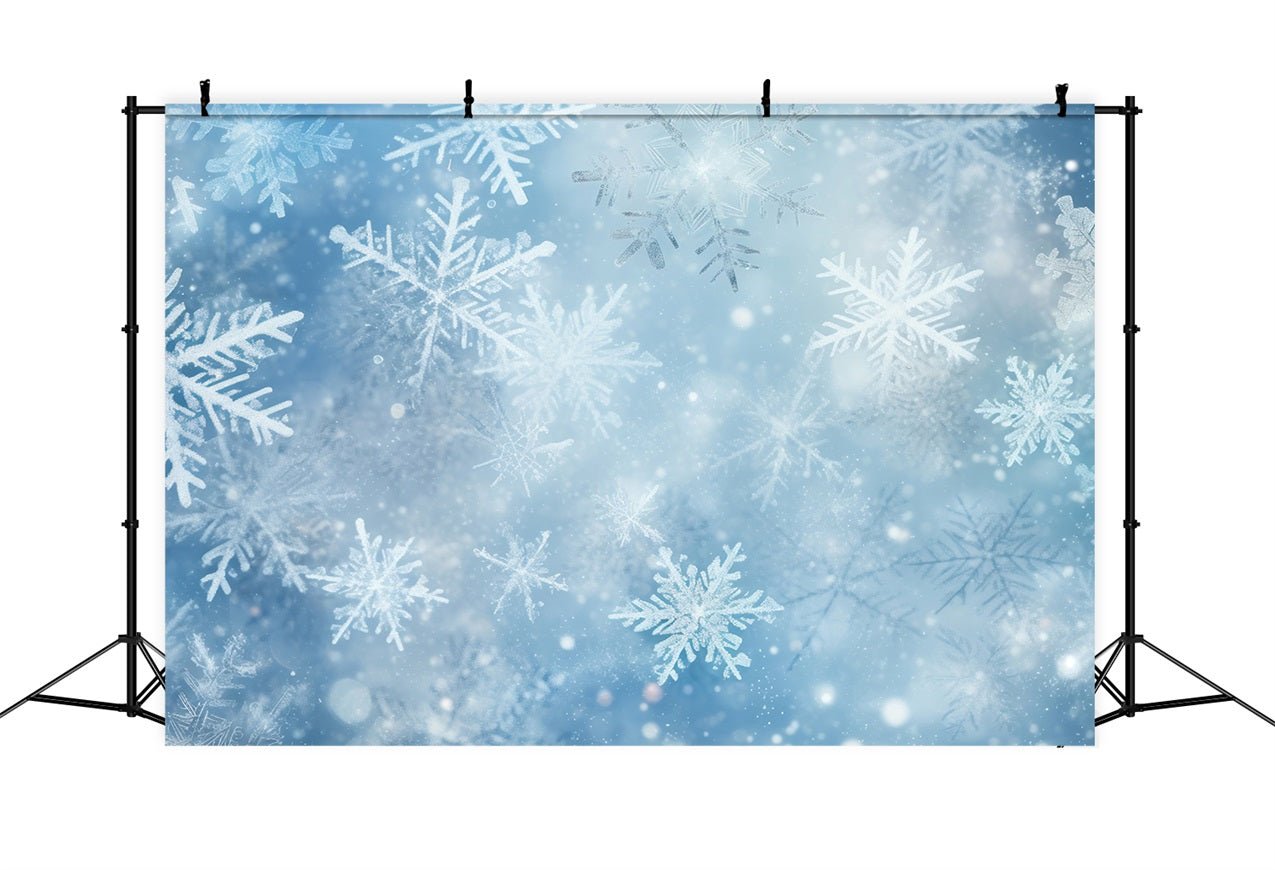 Winter Photo Backdrop Magical Snowflakes Falling Backdrop BRP11-459