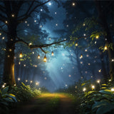 Spring Backdrops Lantern Glow Starry Forest Backdrop BRP11-507