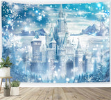 Winter Wonderland Backdrop Frosty Castle Nestled Backdrop BRP11-51