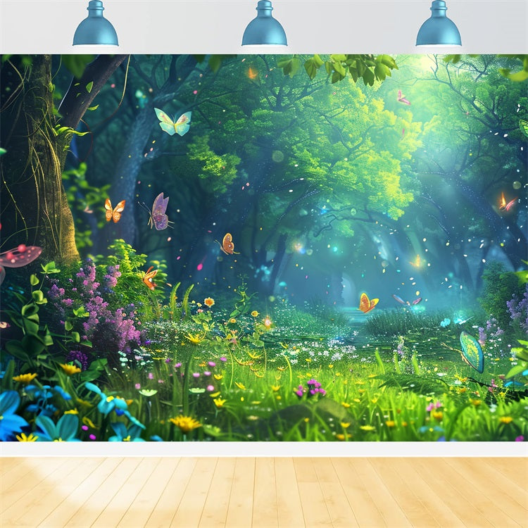 Spring Backdrop Ideas Butterfly Meadow Forest Backdrop BRP11-512