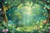 Spring Picture Backdrop Forest Glowing Butterfly Backdrop BRP11-513