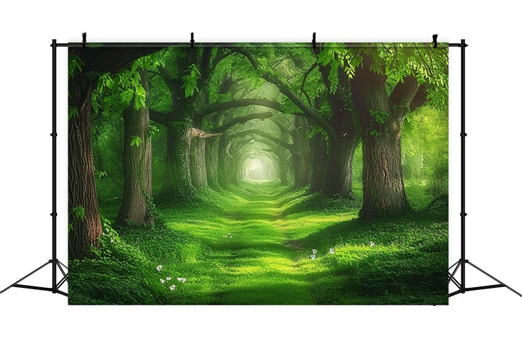 Spring Picture Backdrops Tree Tunnel Forest Trail Backdrop BRP11-515