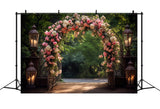 Spring Backdrop Photography Rose Garden Arch Backdrop BRP11-521