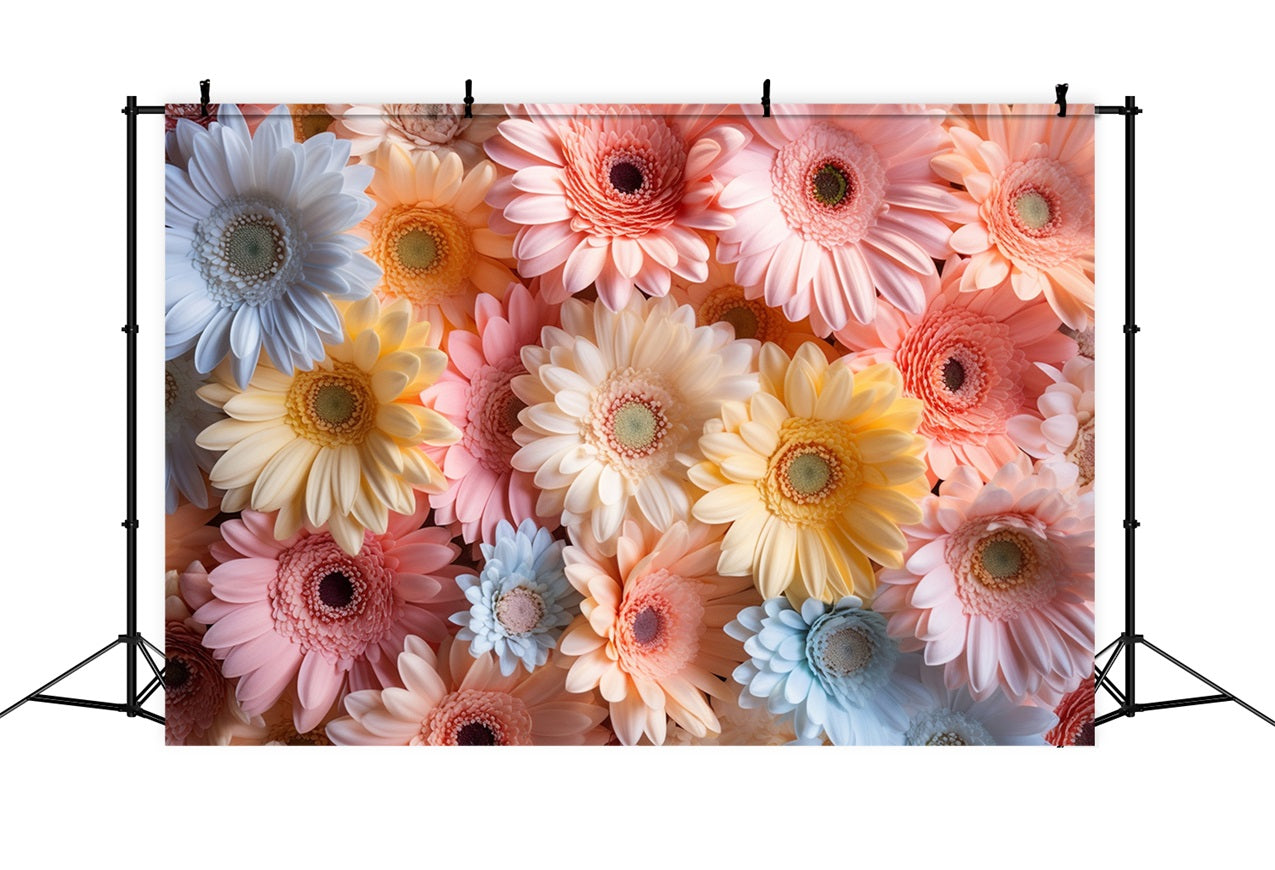 Spring Photo Backdrops Multi-Color Daisy Floral Backdrop BRP11-523