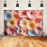 Spring Photo Backdrops Multi-Color Daisy Floral Backdrop BRP11-523