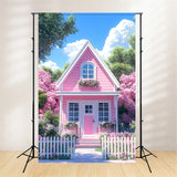 Spring Flowers Backdrop Adorable Pink Cottage Backdrop BRP11-540