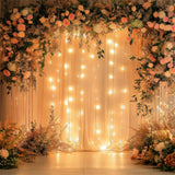 Spring Floral Backdrop Fairy Light Wedding Flower Backdrop BRP11-549