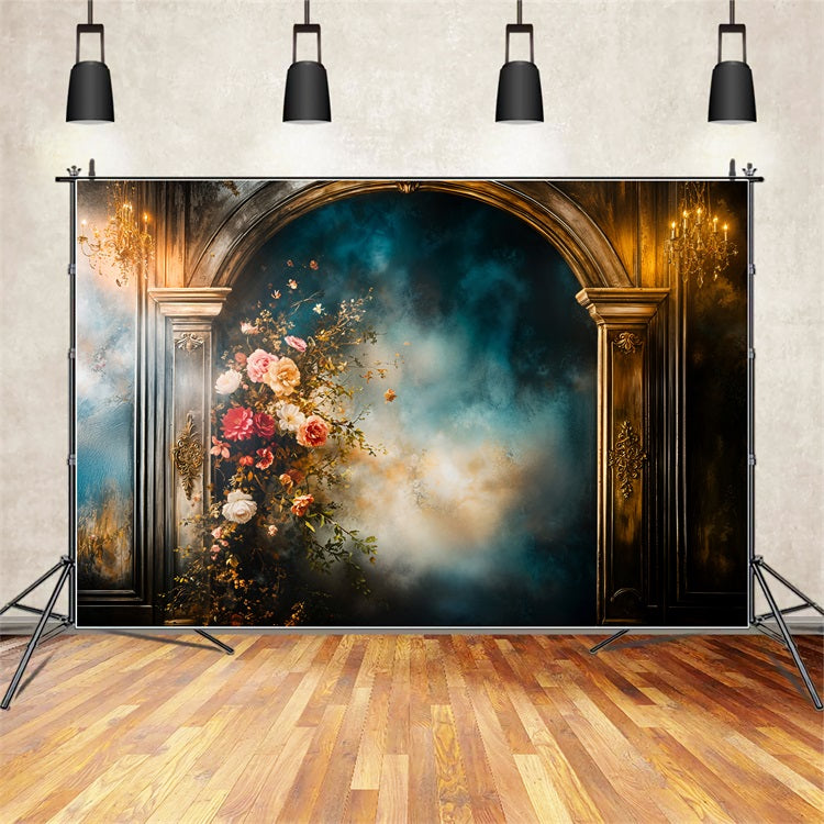 Vintage Photo Backdrop Floral Retro Wall Backdrop BRP11-554