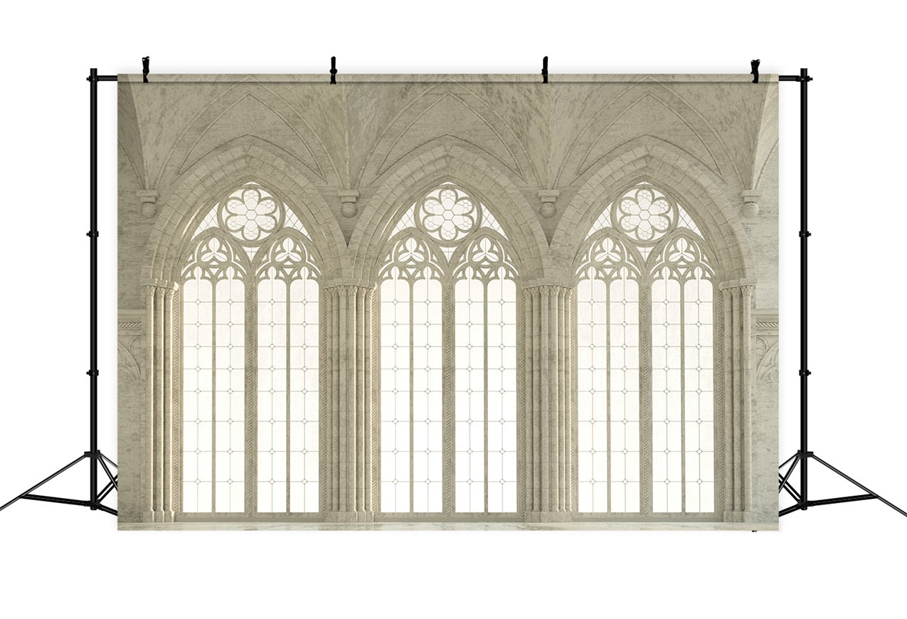 Vintage Backdrop Ideas Gothic Arch Windows Decor Backdrop BRP11-576