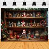 Christmas Photo Backdrop Joy Santa's Workshop Gift Box Backdrop BRP11-75