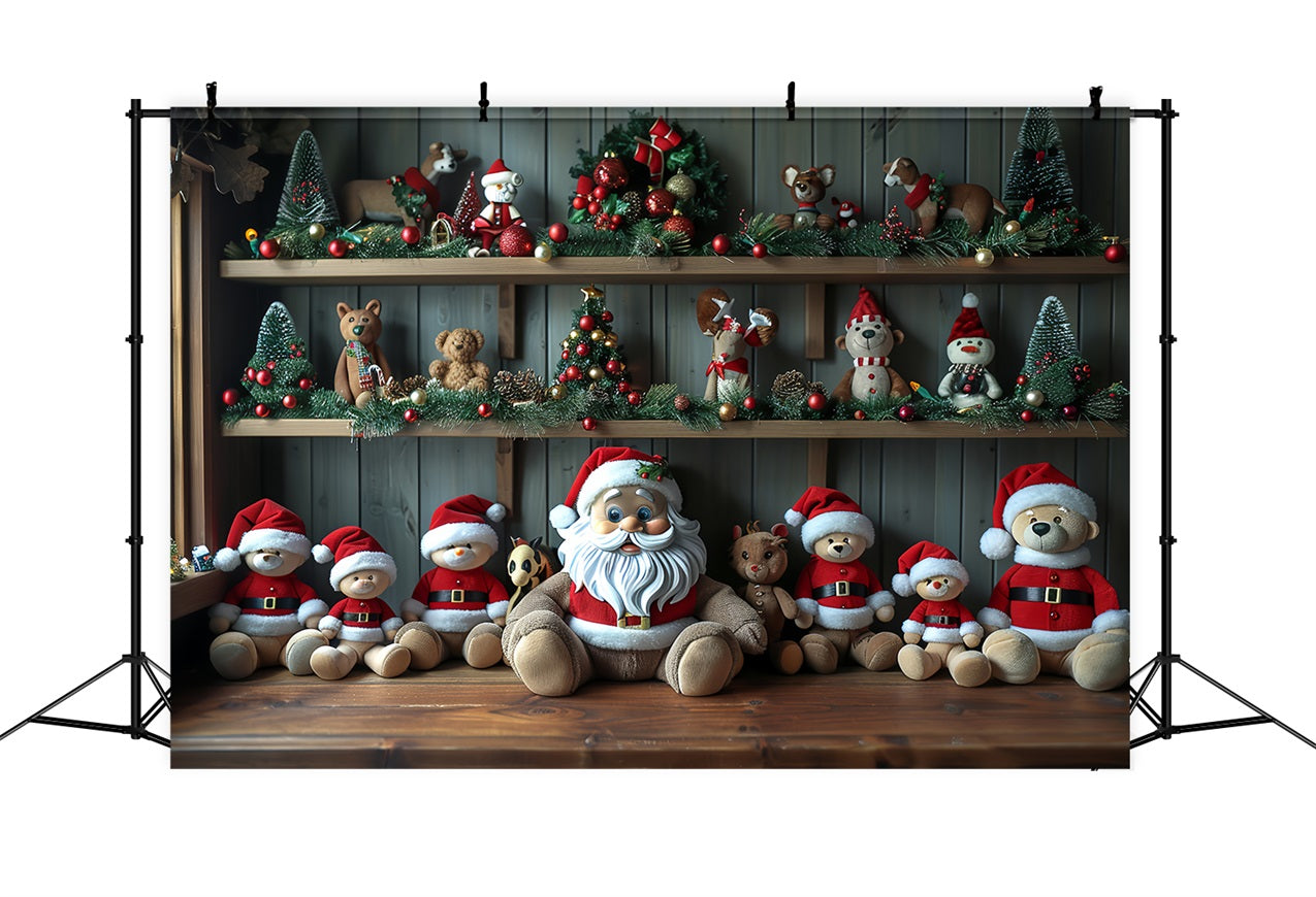 Professional Christmas Backdrops Santa's Workshop Companion Backdrop BRP11-76