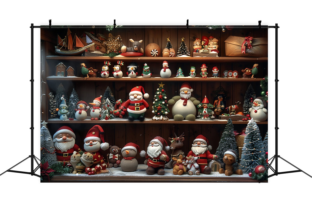 Christmas Photography Backdrop Santa's Workshop Joyful Celebration Backdrop BRP11-78