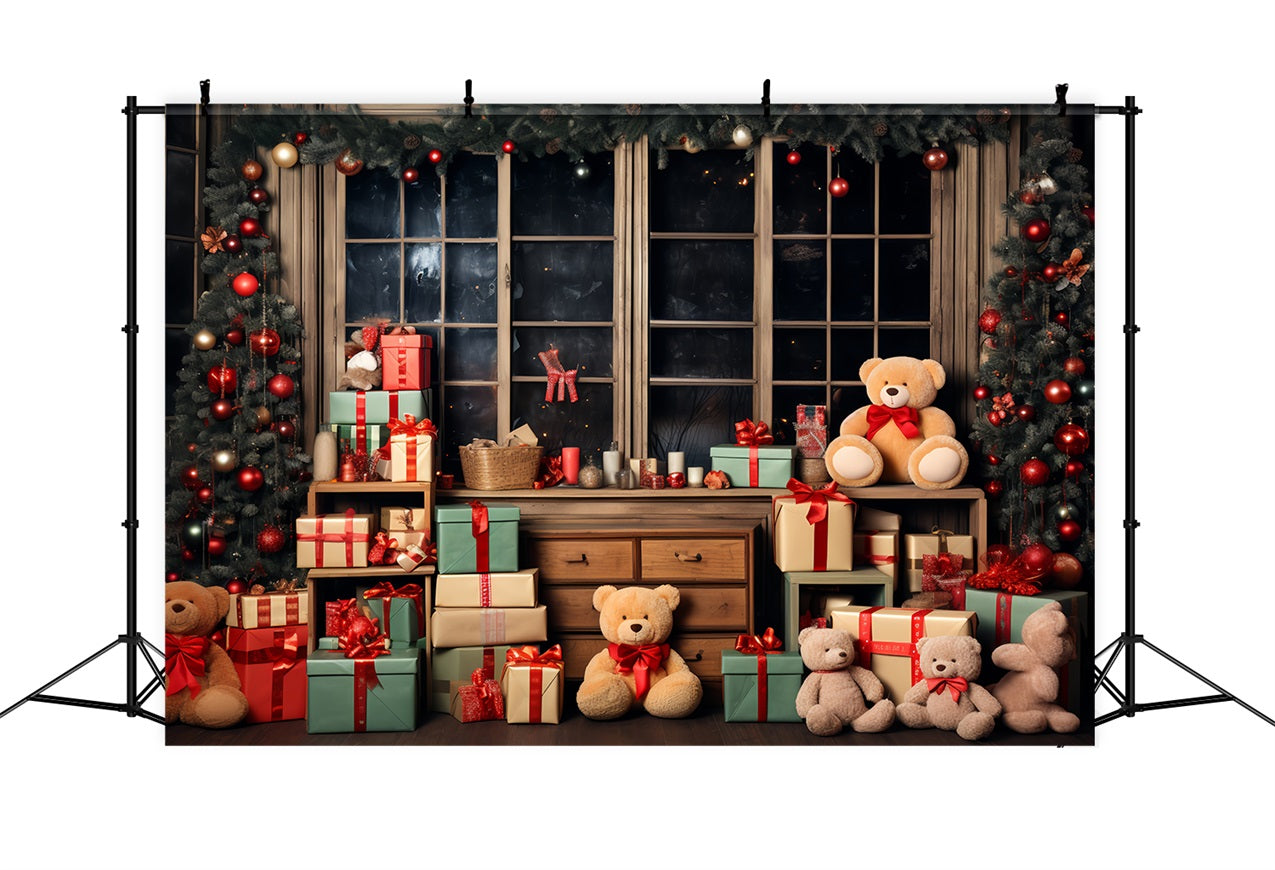 Christmas Backdrops Santa's Workshop Enchanted Gifts Backdrop BRP11-80