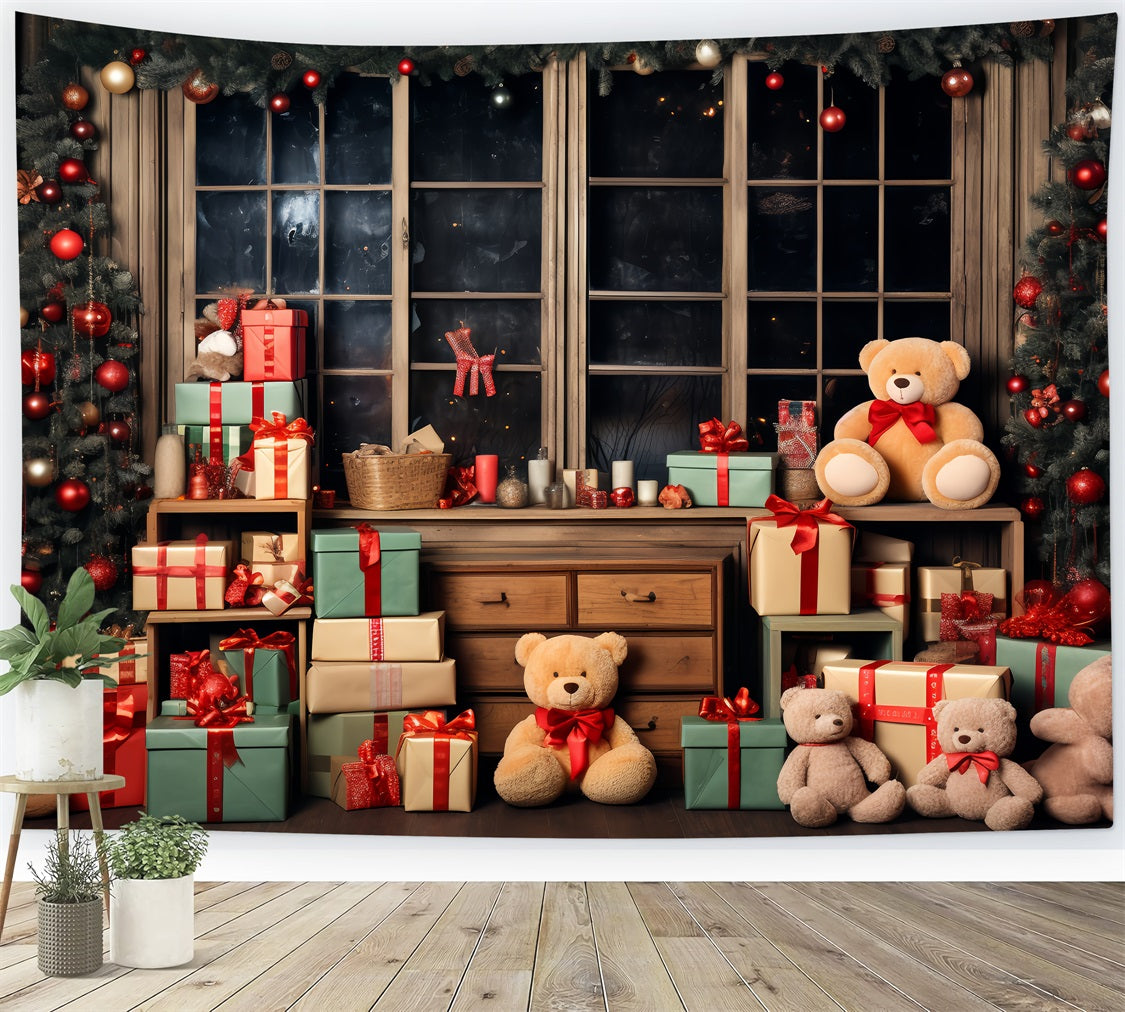 Christmas Backdrops Santa's Workshop Enchanted Gifts Backdrop BRP11-80