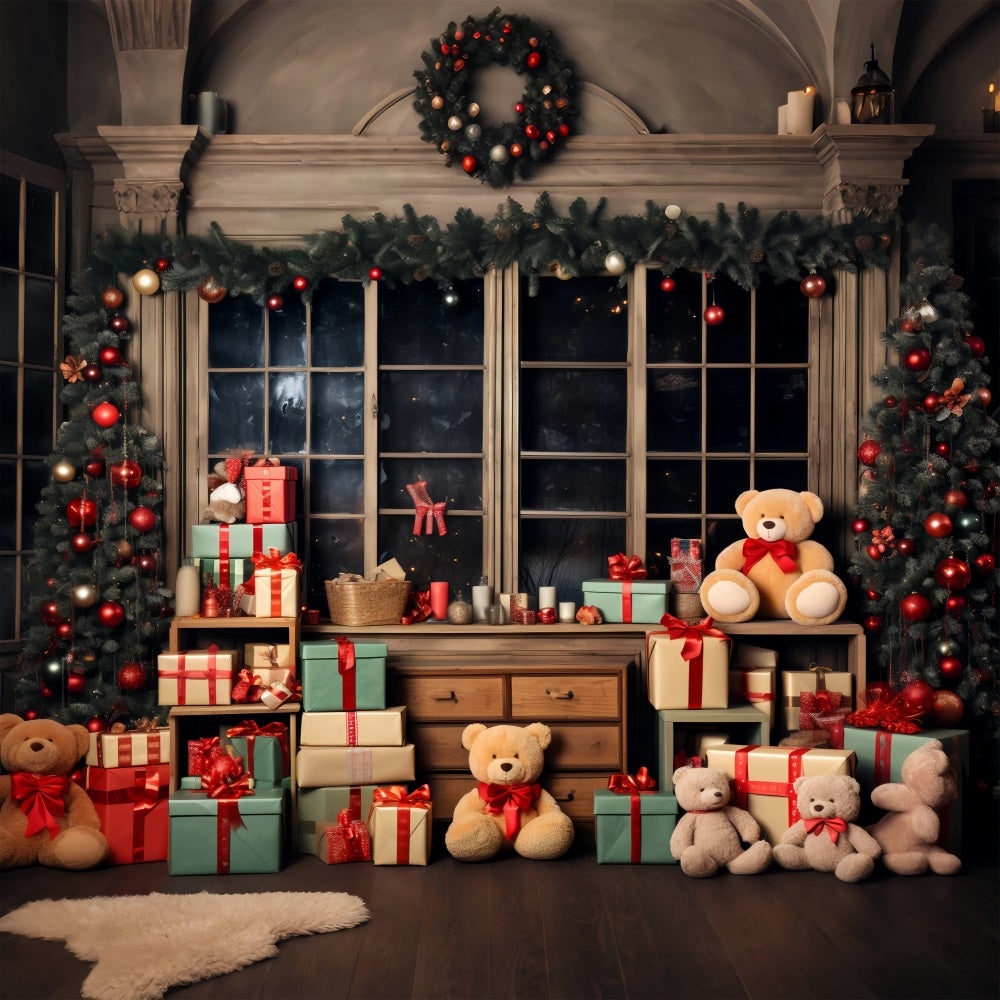 Christmas Backdrops Santa's Workshop Enchanted Gifts Backdrop BRP11-80