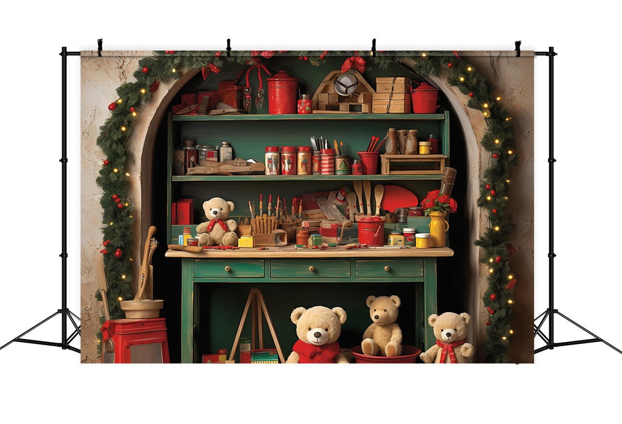 Christmas Backdrop Background Santa's Workshop Collection Backdrop BRP11-88