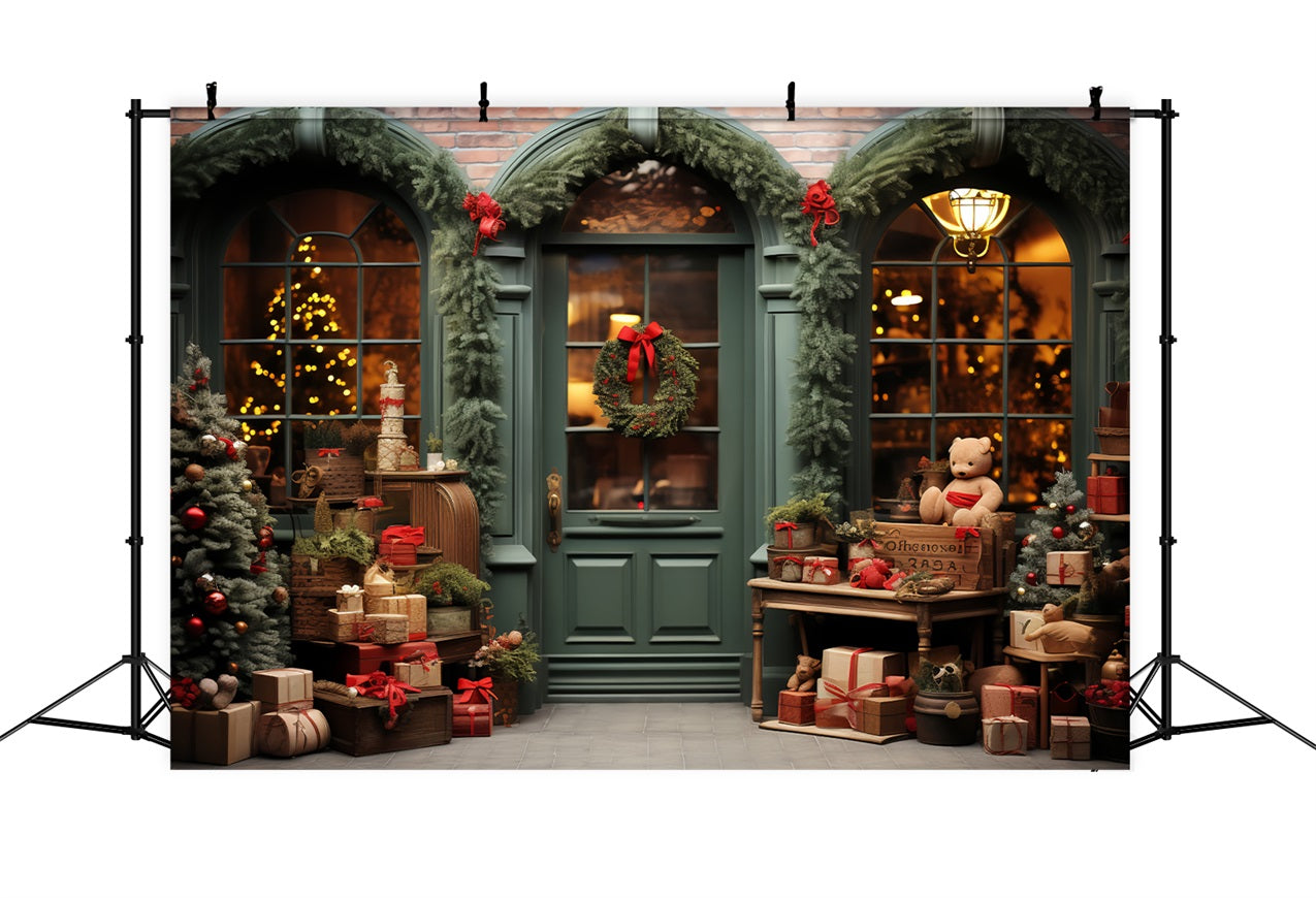 Christmas Pictures Backdrops Santa's Workshop Holiday Showcase Backdrop BRP11-98