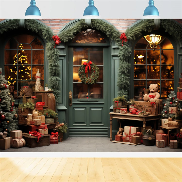 Christmas Pictures Backdrops Santa's Workshop Holiday Showcase Backdrop BRP11-98