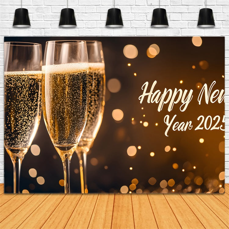 Backdrops For New Years 2025 Champagne Toast Backdrop BRP12-103