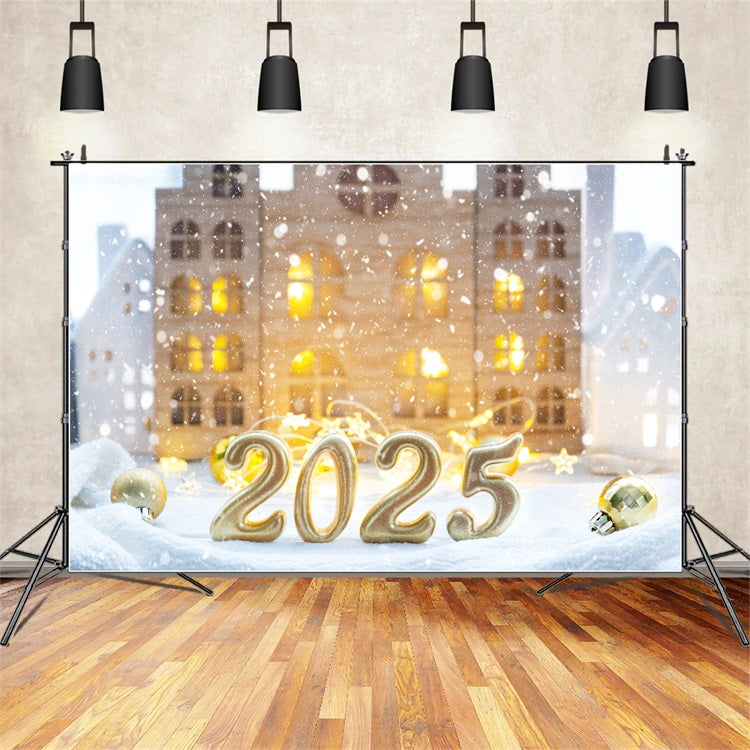 Happy New Year 2025 Backdrop Winter Wonderland Backdrop BRP12-105