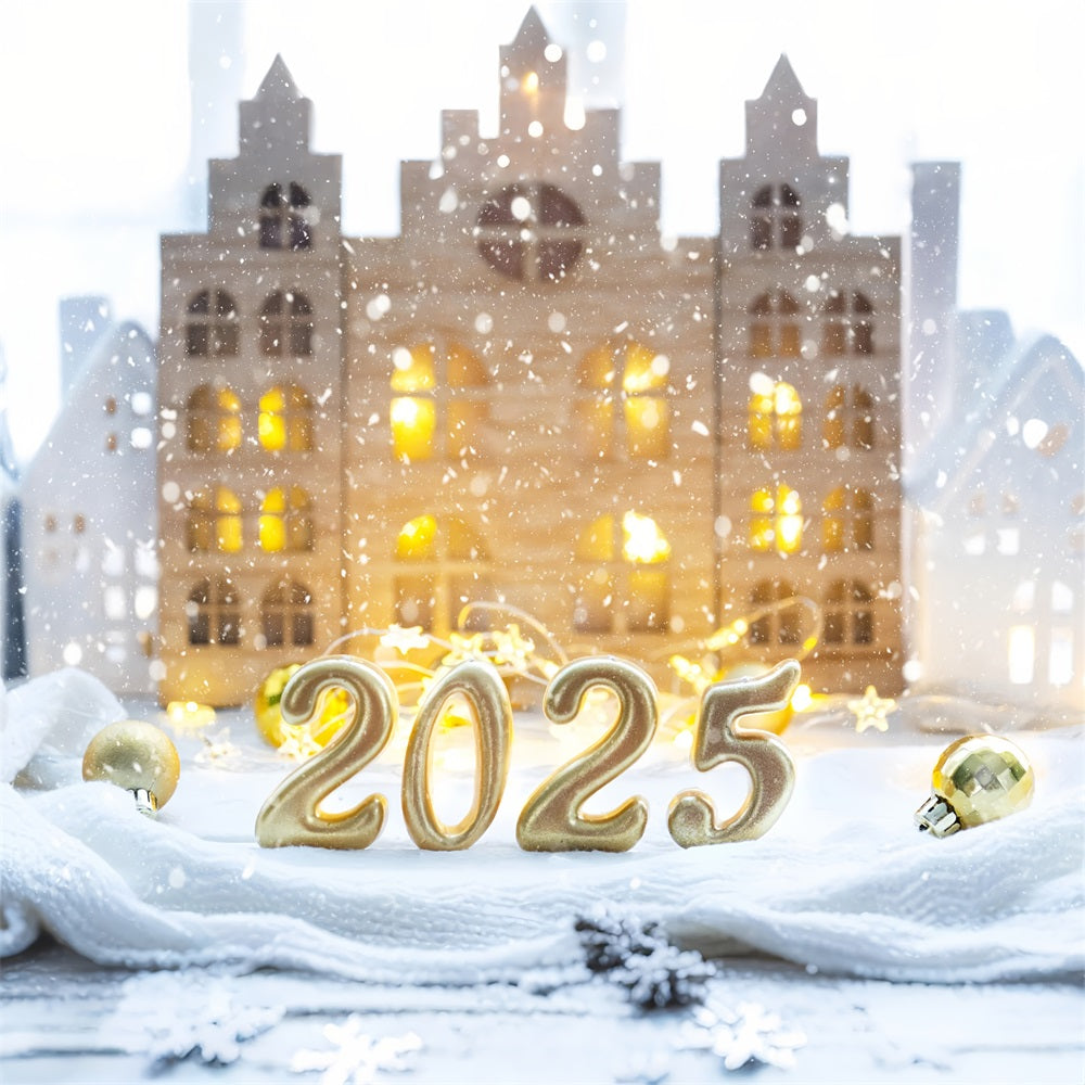 Happy New Year 2025 Backdrop Winter Wonderland Backdrop BRP12-105