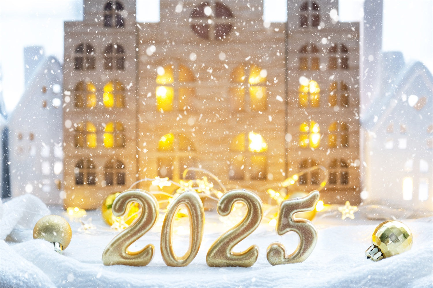 Happy New Year 2025 Backdrop Winter Wonderland Backdrop BRP12-105