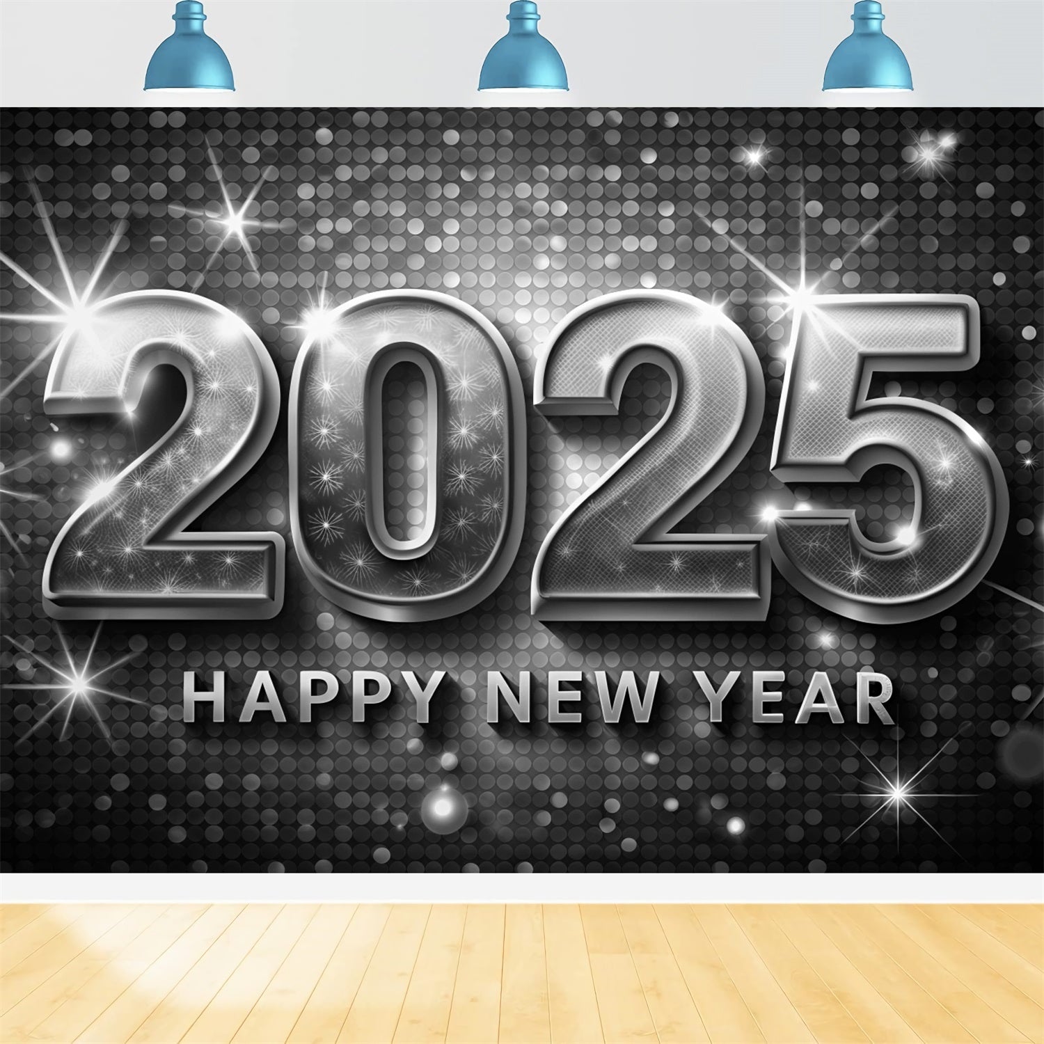 New Year Backdrops 2025 Glittery Celebration Backdrop BRP12-106